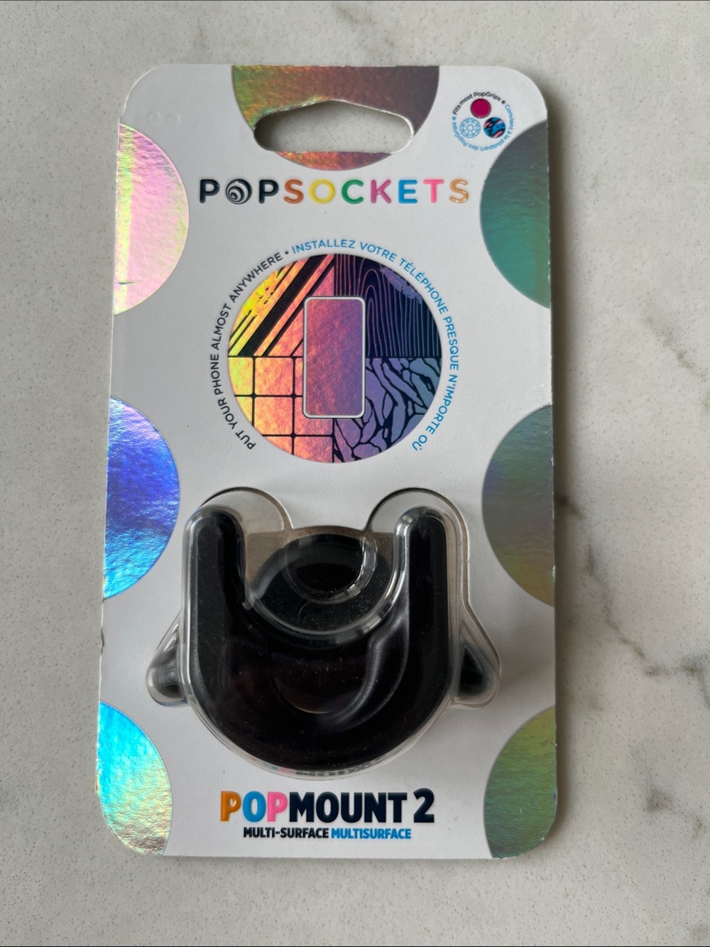 PopSockets PopMount 2 Multi-Surface Phone Mount - Black